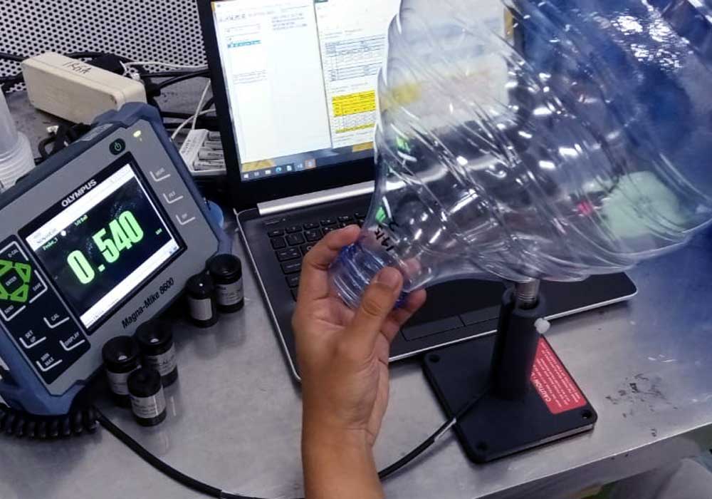 Mengukur Ketebalan Dinding, Botol Plastik Atau Kaca