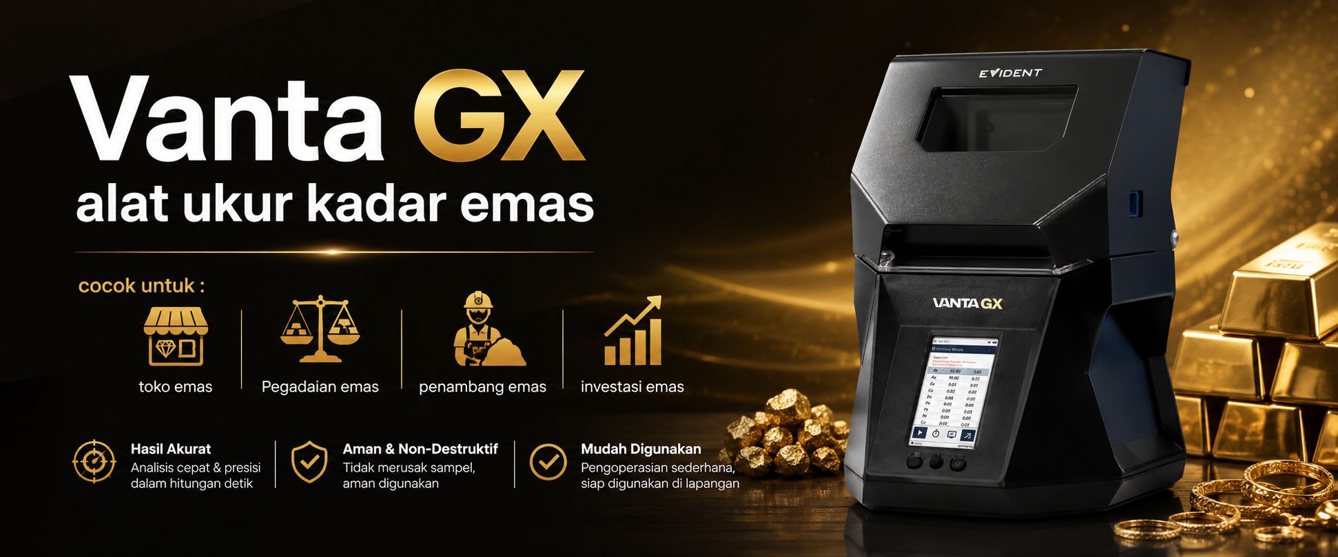 <strong>Solusi Cepat dan Akurat Mengukur Kadar Emas dengan Teknologi XRF VANTA GX </strong>